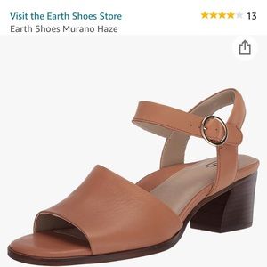 Earth Leather block heel sandals
